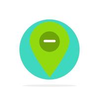 Location Map Marker Pin Abstract Circle Background Flat color Icon vector