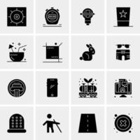 16 iconos universales de negocios vector ilustración de icono creativo para usar en proyectos relacionados con la web y dispositivos móviles