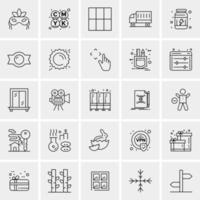 25 iconos de negocios universales vector ilustración de icono creativo para usar en proyectos relacionados con la web y dispositivos móviles