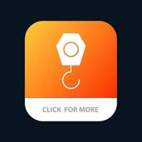 Construction Crane Hook Mobile App Button Android and IOS Glyph Version vector