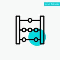 Abacus Education Math turquoise highlight circle point Vector icon