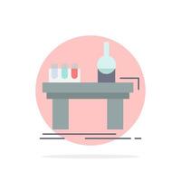 Biology chemistry lab laboratory production Flat Color Icon Vector