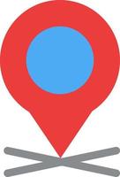 Location Map Pointer Pin  Flat Color Icon Vector icon banner Template