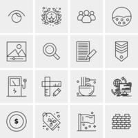 16 Business Universal Icons Vector Creative Icon Illustration to use in web and Mobile Related project