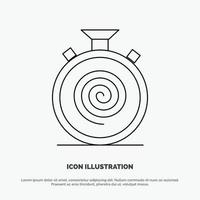 Action Cycle Flow Nonstop Slow Line Icon Vector