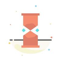 Hourglass Time Timer Watch Sand Abstract Flat Color Icon Template vector