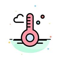 Temperature Thermometer Weather Spring Abstract Flat Color Icon Template vector