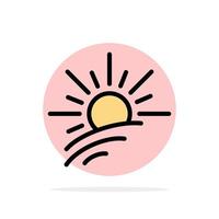 Brightness Light Sun Spring Abstract Circle Background Flat color Icon vector