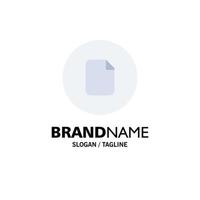 Document File Basic Ui Business Logo Template Flat Color vector