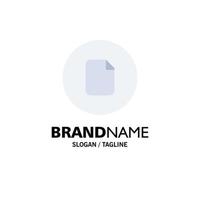 Document File Basic Ui Business Logo Template Flat Color vector