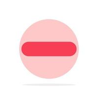 Delete Less Minus Remove Abstract Circle Background Flat color Icon vector
