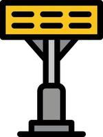 Construction Light Stadium  Flat Color Icon Vector icon banner Template