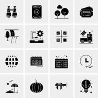 16 Business Universal Icons Vector Creative Icon Illustration to use in web and Mobile Related project