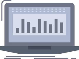 Data financial index monitoring stock Flat Color Icon Vector