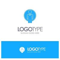 User Id Login Image Blue Solid Logo with place for tagline vector