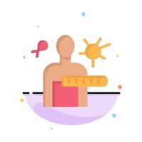 Virus Disease Health Check Stages Abstract Flat Color Icon Template vector