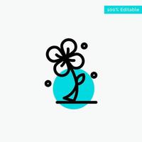 Flora Floral Flower Nature Spring turquoise highlight circle point Vector icon