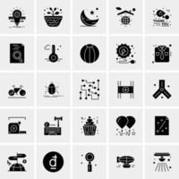 25 iconos de negocios universales vector ilustración de icono creativo para usar en proyectos relacionados con la web y dispositivos móviles