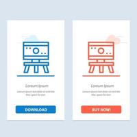 Atom Board Science Space  Blue and Red Download and Buy Now web Widget Card Template vector