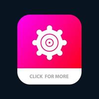 Setting Gear Mobile App Button Android and IOS Glyph Version