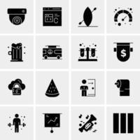 16 iconos universales de negocios vector ilustración de icono creativo para usar en proyectos relacionados con la web y dispositivos móviles