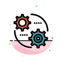 Control Setting Gear Setting Abstract Flat Color Icon Template vector