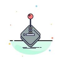 arcade game gaming joystick stick Flat Color Icon Vector