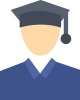 Cap Education Graduation  Flat Color Icon Vector icon banner Template