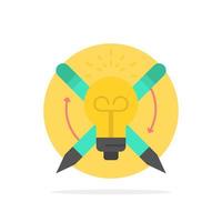 Success Bulb Light Focus  Abstract Circle Background Flat color Icon vector