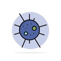 bacterias enfermedad virus círculo abstracto fondo color plano icono vector