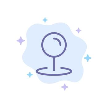 icono azul del puntero del mapa de ubicación en el fondo abstracto de la nube vector