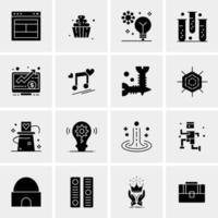 16 iconos universales de negocios vector ilustración de icono creativo para usar en proyectos relacionados con la web y dispositivos móviles