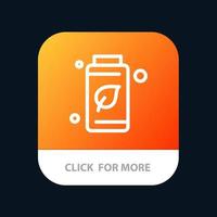Bottle Green Tree Green Mobile App Button Android and IOS Line Version vector
