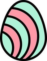 Egg Easter Nature Spring  Flat Color Icon Vector icon banner Template