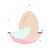 Egg Easter Holiday Spring Abstract Flat Color Icon Template vector