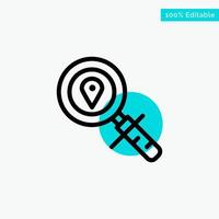 Map Location Search Navigation turquoise highlight circle point Vector icon