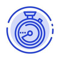 Browse Compass Navigation Location Blue Dotted Line Line Icon vector