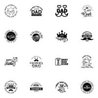 Happy fathers day 16 Black vintage retro type font Illustrator eps10 Editable Vector Design Elements