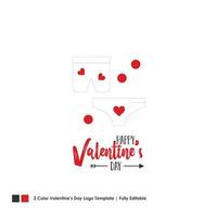 Happy Valentines Day Card Vector Lettering Background
