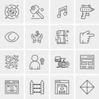 16 iconos universales de negocios vector ilustración de icono creativo para usar en proyectos relacionados con la web y dispositivos móviles