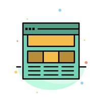 Website Page Interface Web Online Abstract Flat Color Icon Template vector