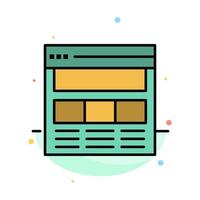 Website Page Interface Web Online Abstract Flat Color Icon Template vector