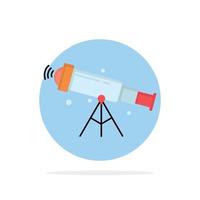 telescope astronomy space view zoom Flat Color Icon Vector