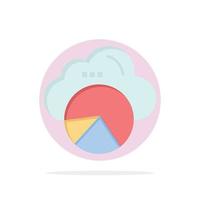 Reporting Cloud Data Science Cloud Science Abstract Circle Background Flat color Icon vector