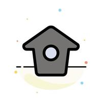 Birdhouse Tweet Twitter Abstract Flat Color Icon Template vector