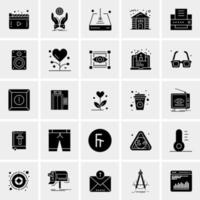 25 iconos de negocios universales vector ilustración de icono creativo para usar en proyectos relacionados con la web y dispositivos móviles