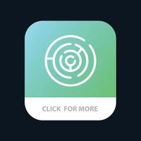 Circle Circle Maze Labyrinth Maze Mobile App Button Android and IOS Line Version vector