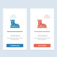 Boots Hiker Hiking Track Boot  Blue and Red Download and Buy Now web Widget Card Template vector