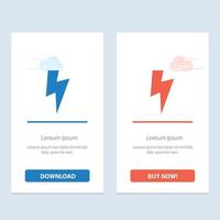 Twitter Power Media  Blue and Red Download and Buy Now web Widget Card Template vector