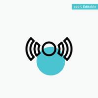 Basic Essential Signal Ui Ux turquoise highlight circle point Vector icon